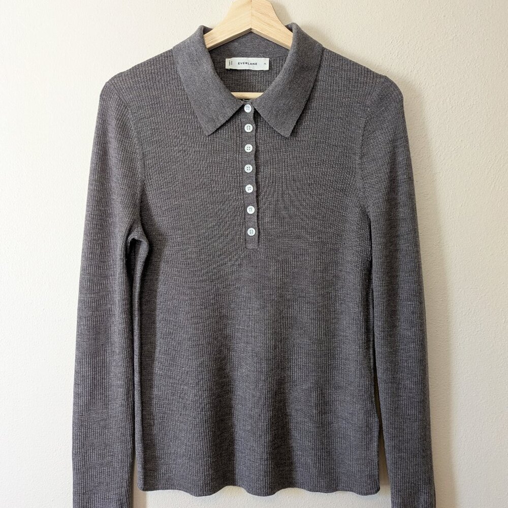 Everlane Ultrasoft Merino Wool Polo - Size XL